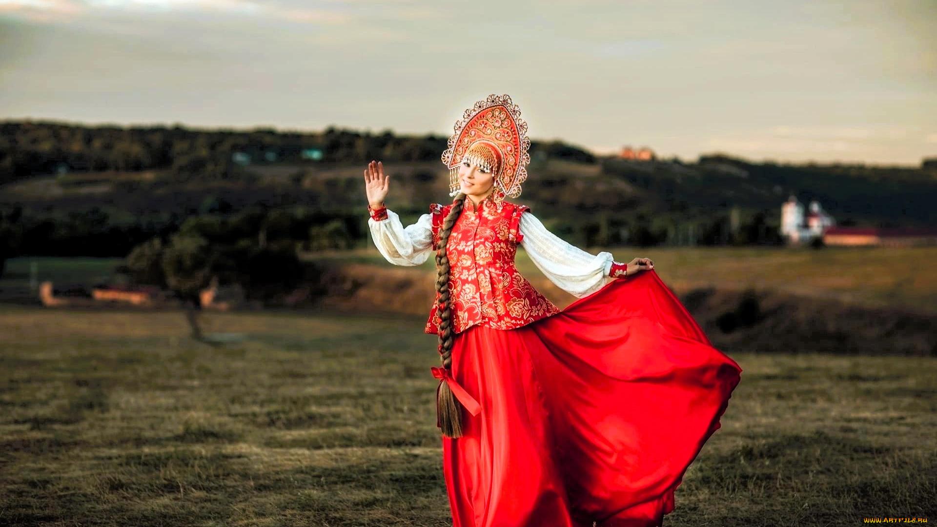 девушки, анна, шаховская, образ, косплей, наряд, царевна, луга