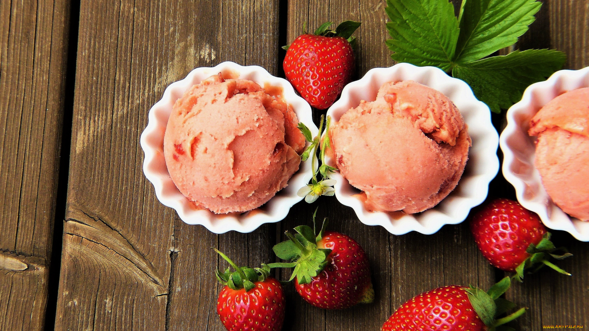 еда, мороженое, , десерты, ягоды, клубничное, клубника