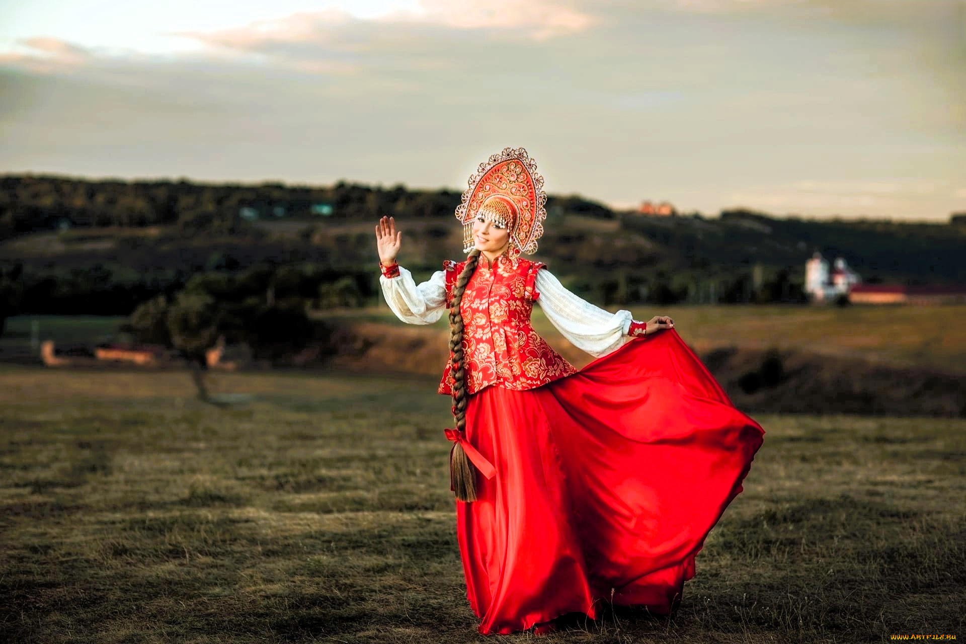 девушки, анна, шаховская, образ, косплей, наряд, царевна, луга