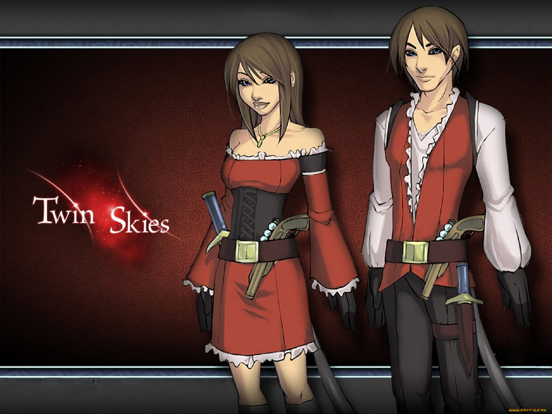 видео, игры, twin, skies, пара, девушка, парень, оружие