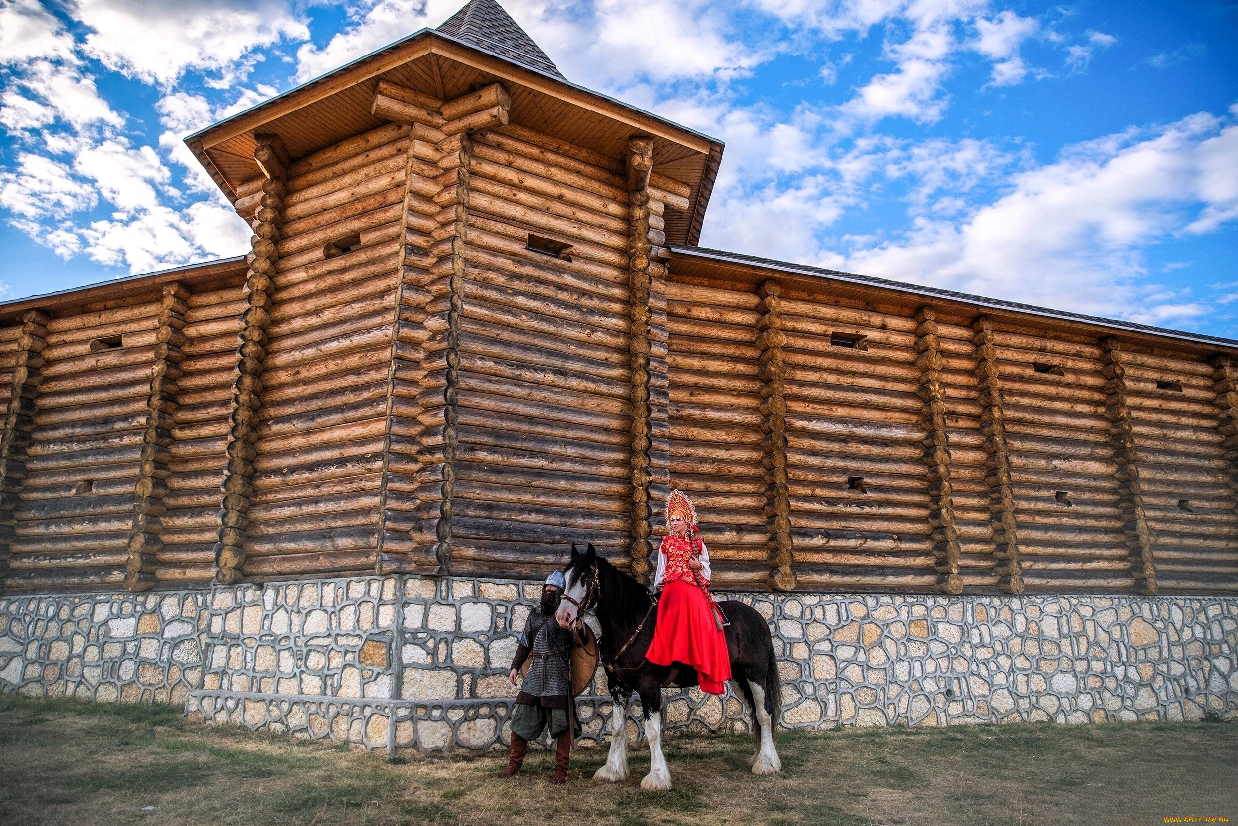 девушки, анна, шаховская, царевна, богатырь, крепость, образы, косплей, наряды, лошадь