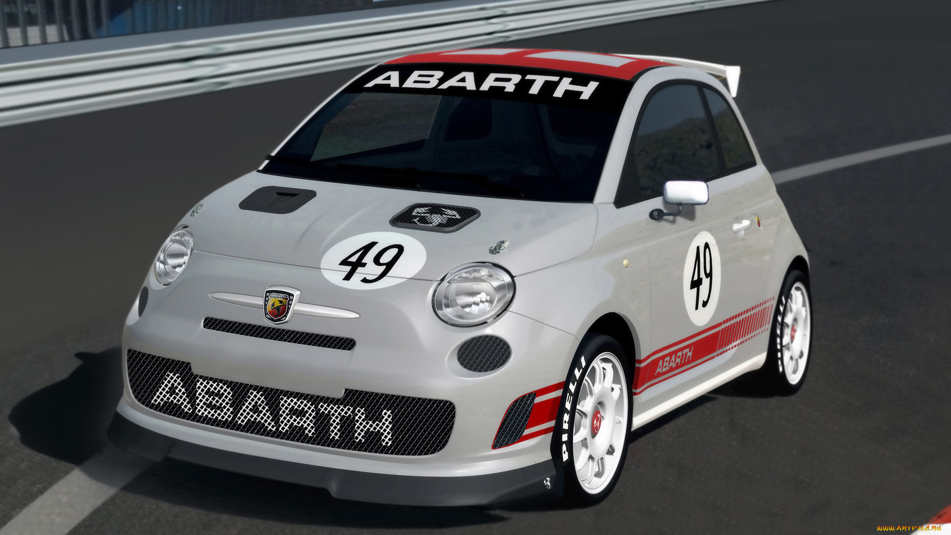 2008, fiat, 500, abarth, assetto, corse, автомобили, 3д