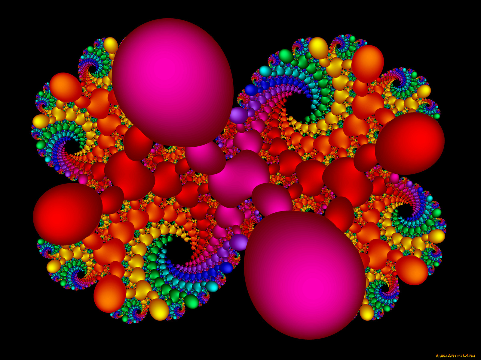 3д, графика, fractal, фракталы, фон, цвета, узор