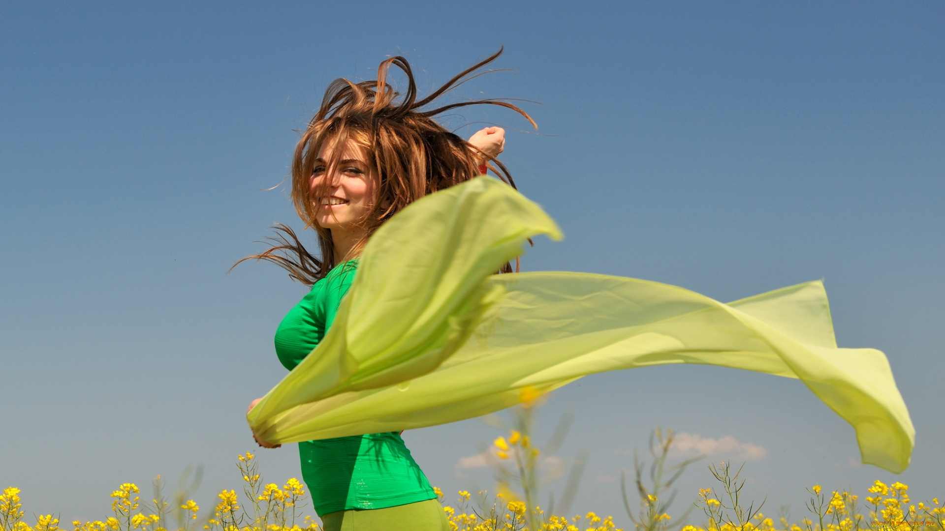 -Unsort, Брюнетки, Шатенки, девушки, unsort, брюнетки, шатенки, лето, природа, цветы, улыбка