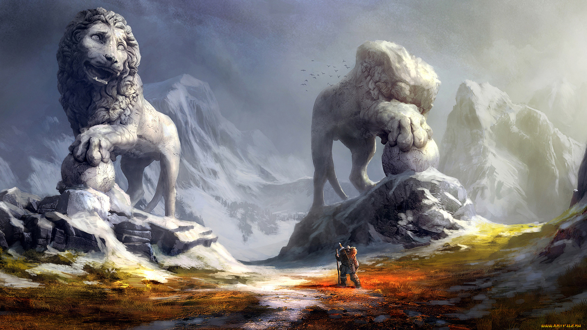 фэнтези, иные, миры, времена, львы