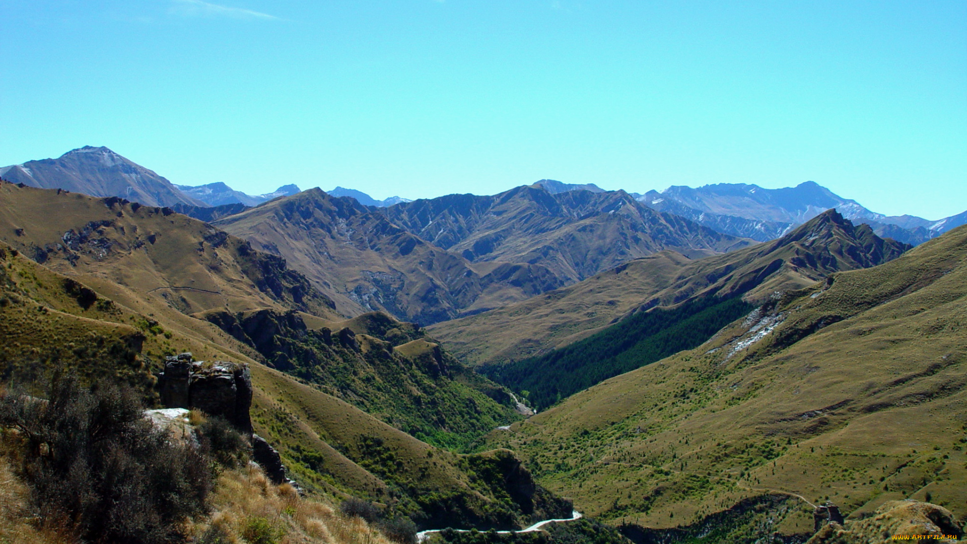 природа, горы, new, zealand, skippers, canyon, queenstown