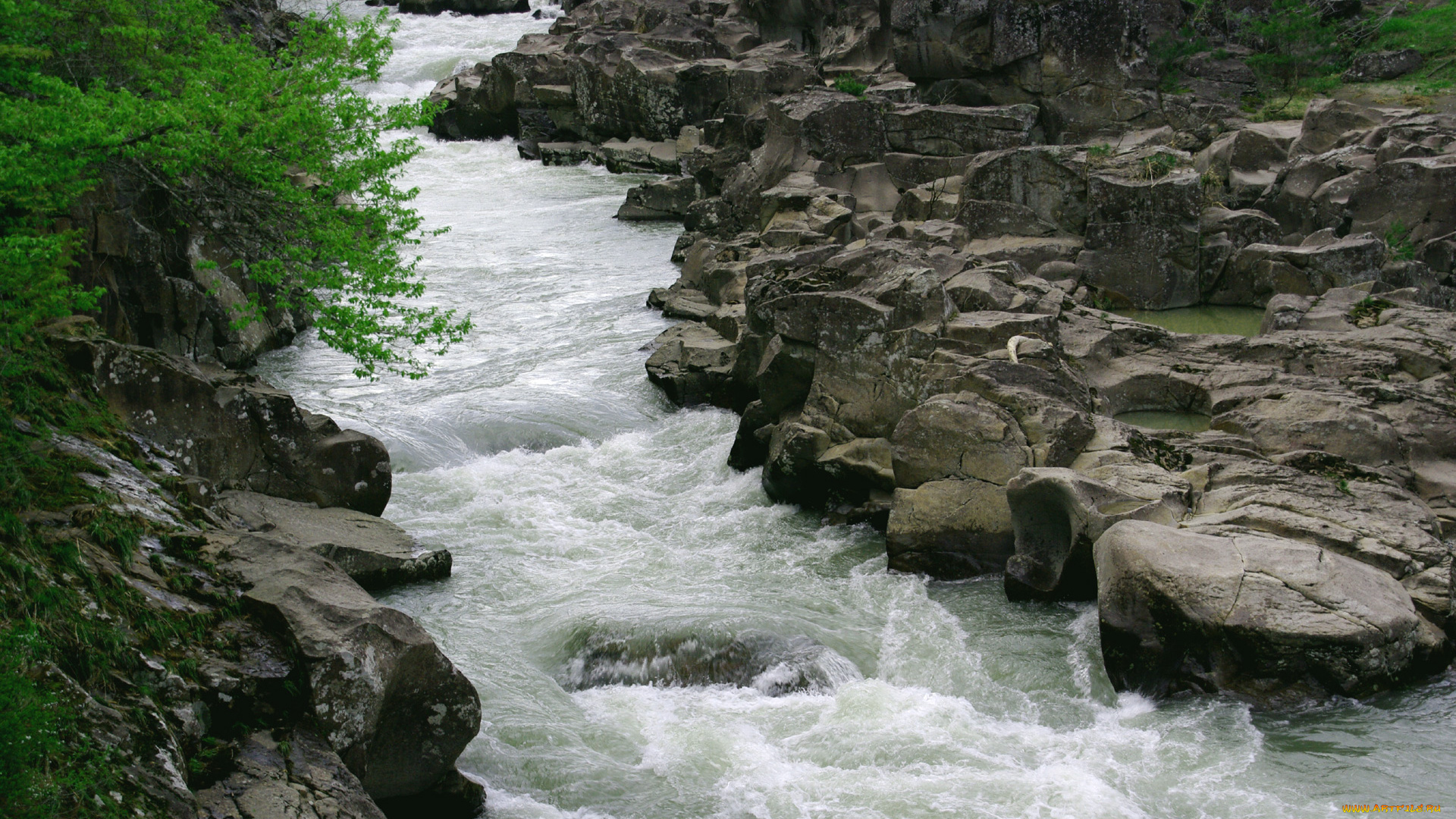 природа, реки, озера, вода, камни