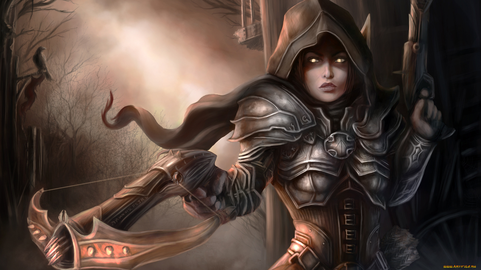 видео, игры, diablo, iii, hunter, demon, 3