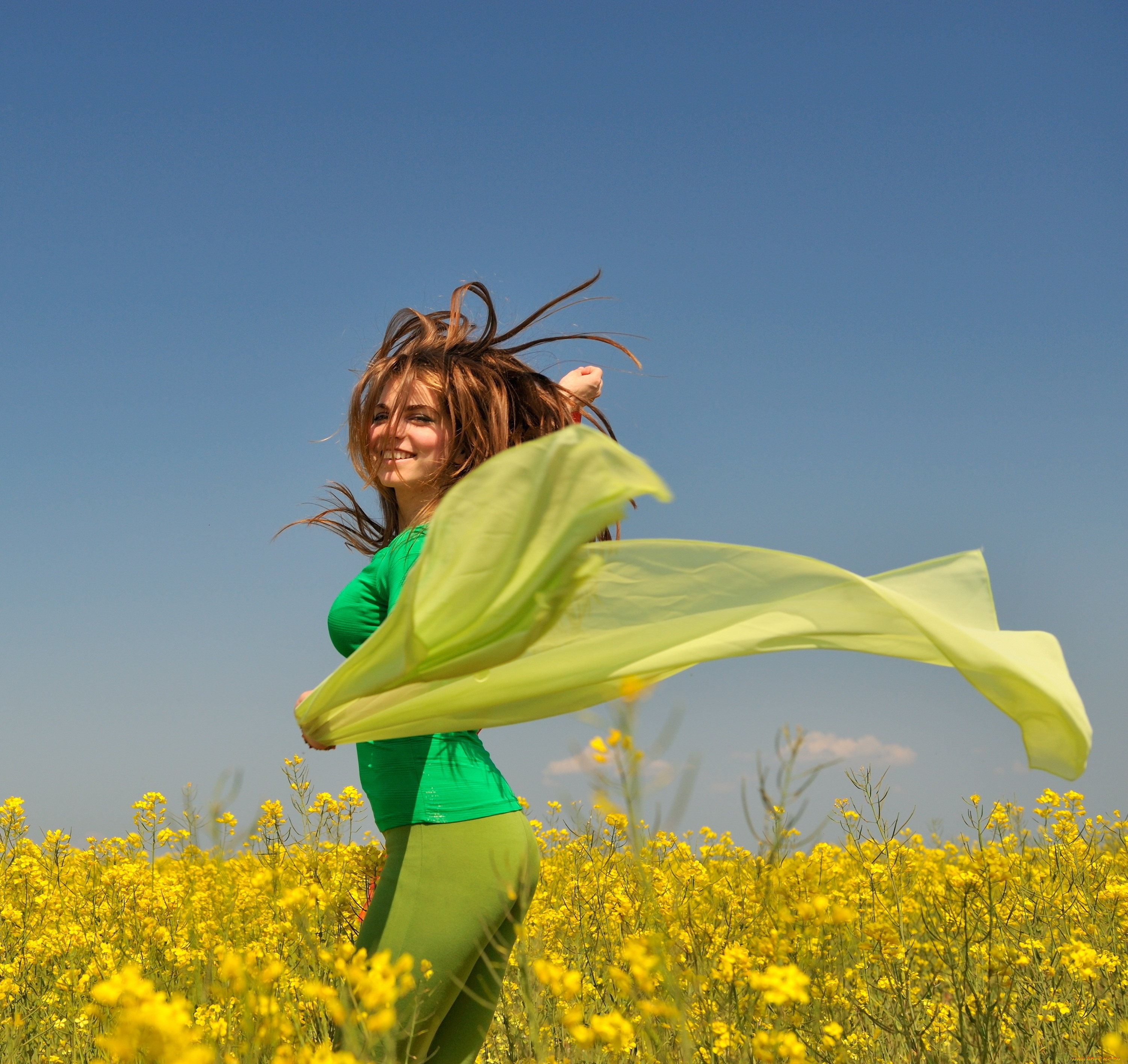 -Unsort, Брюнетки, Шатенки, девушки, unsort, брюнетки, шатенки, лето, природа, цветы, улыбка