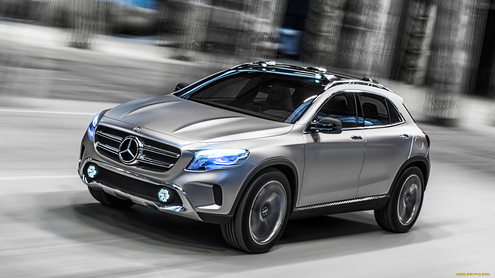 mersedes, benz, gla, concept, 2013, автомобили, mercedes, серебристый, скорость