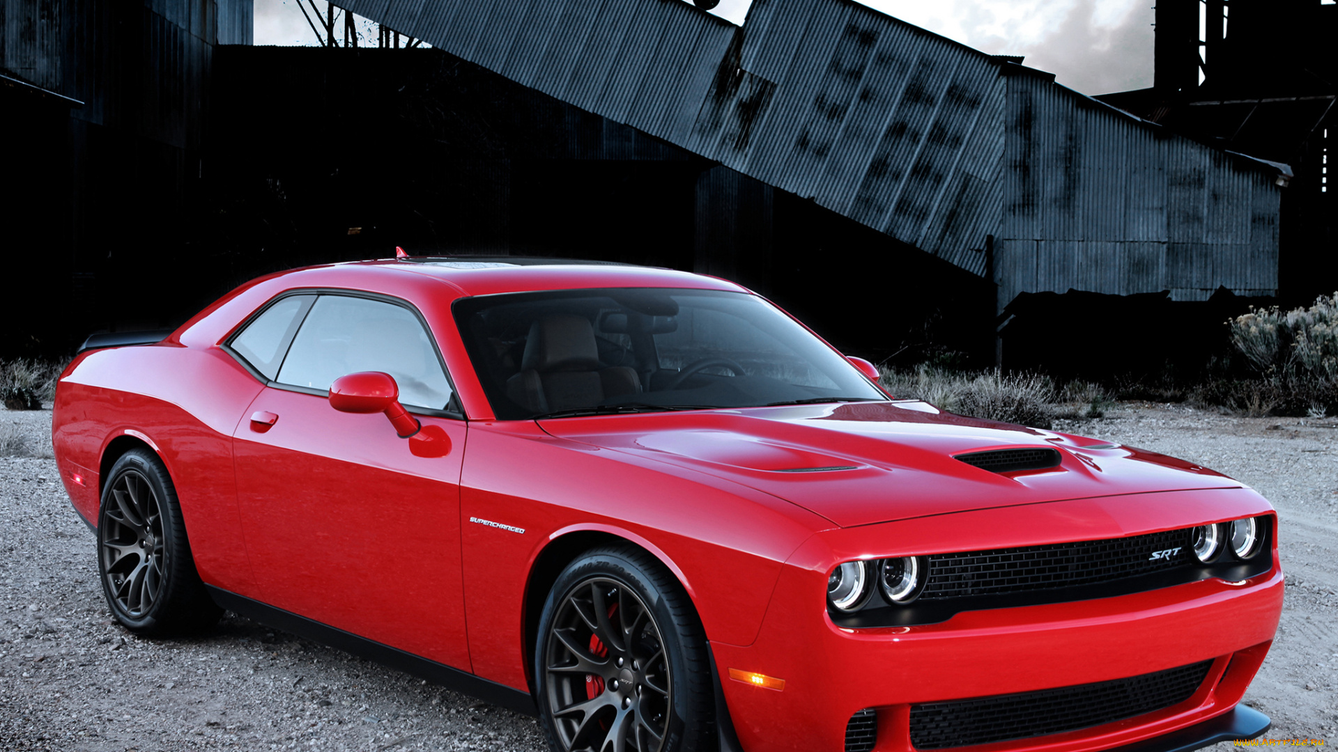 автомобили, dodge, lc, supercharged, 2015г, красный, srt, challenger