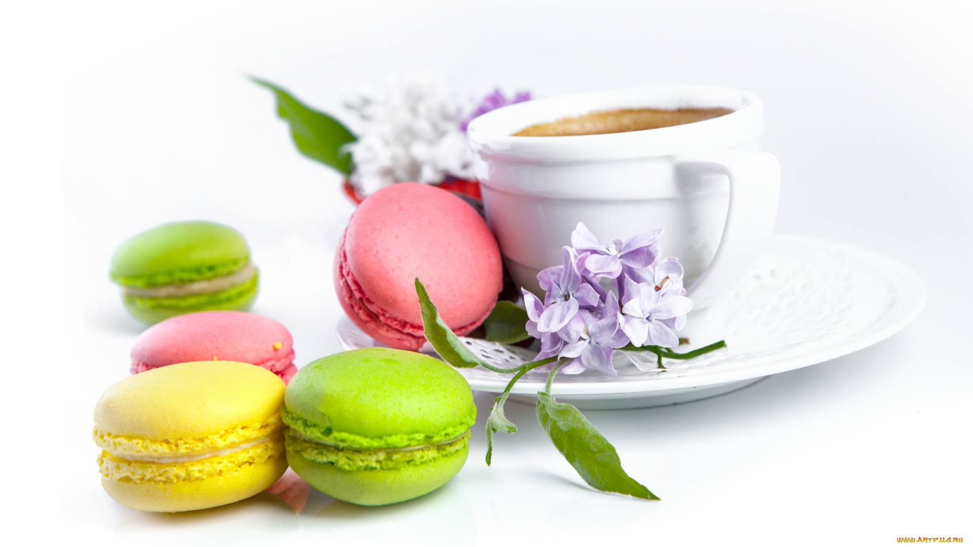 еда, -, макаруны, кофе