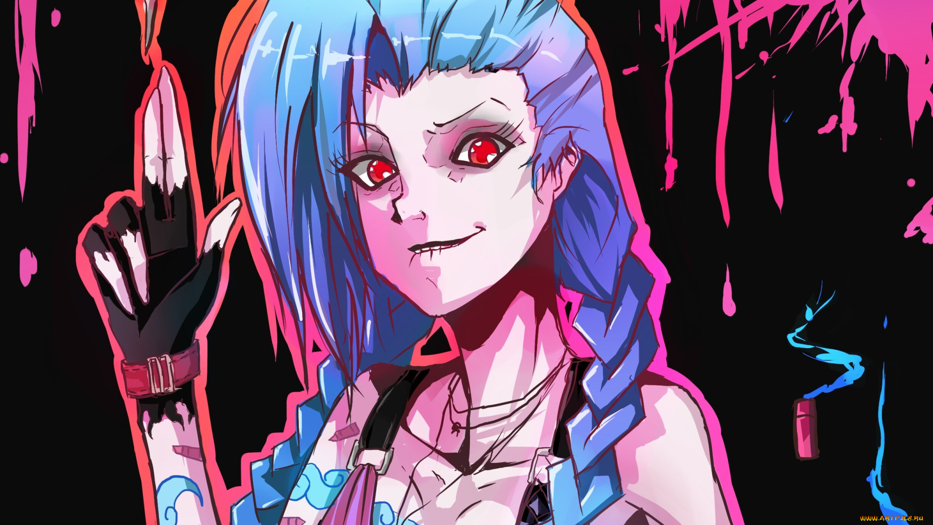 видео, игры, league, of, legends, джинкс