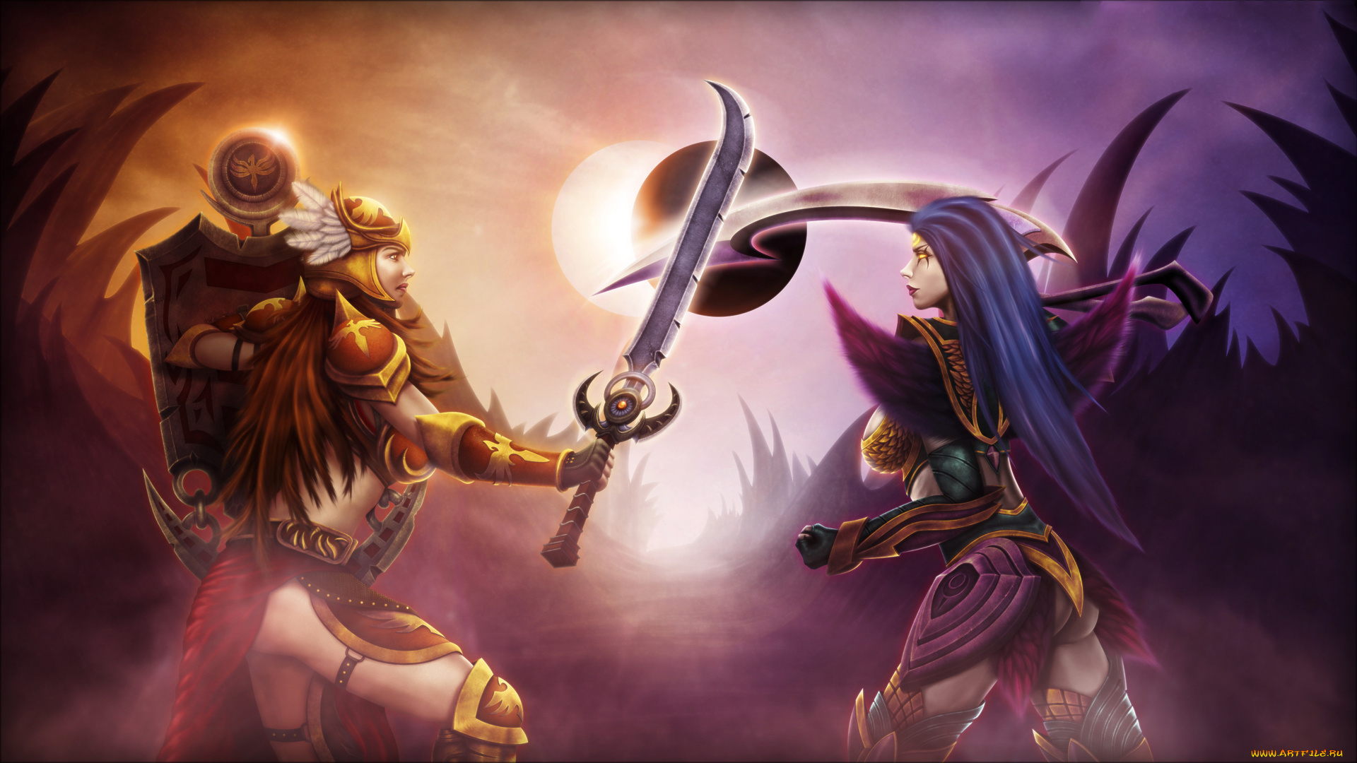 видео, игры, league, of, legends, затмение, противостояние, оружие, доспехи, валькирии, девушки, lol, league, of, legends