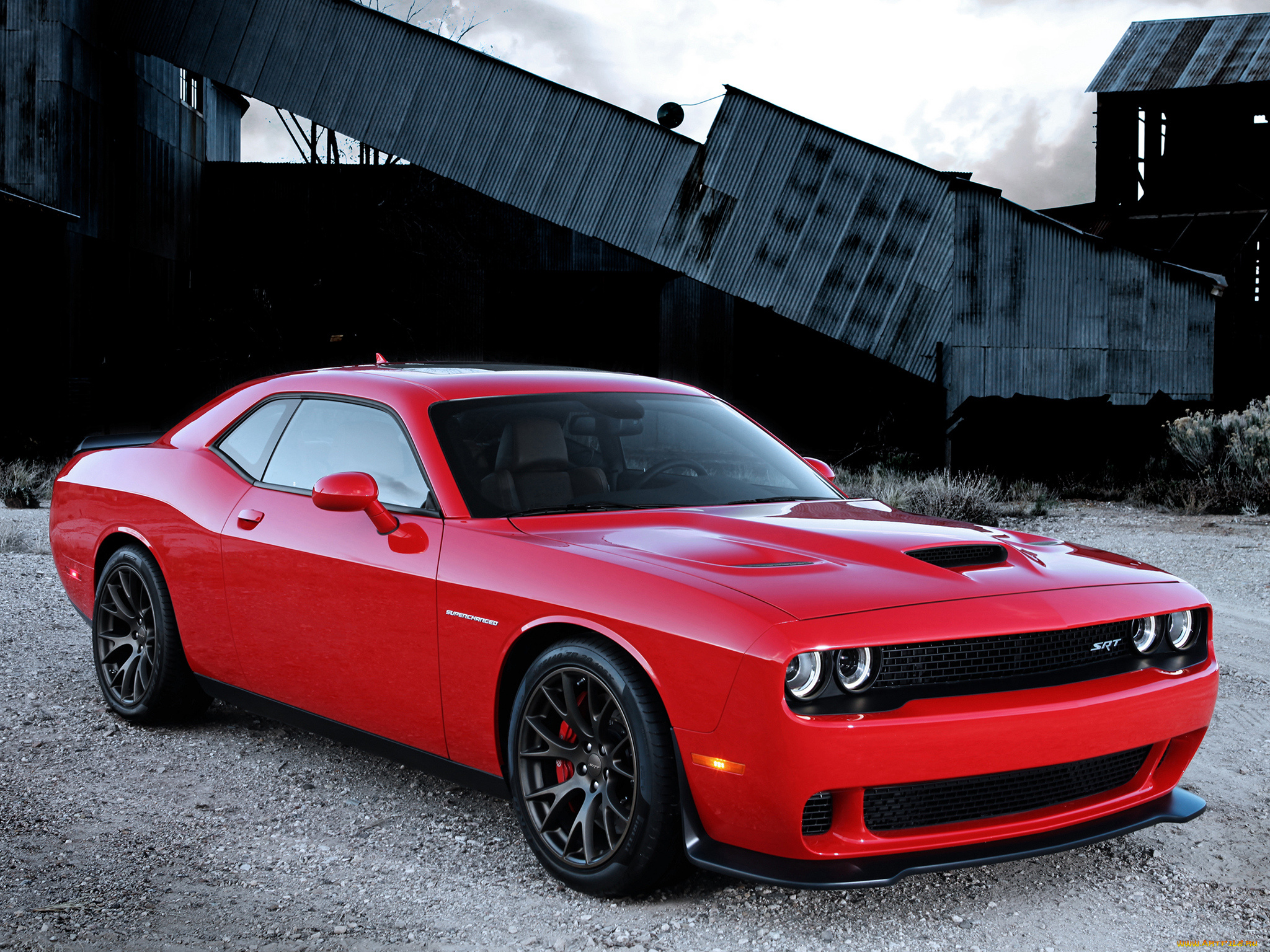 автомобили, dodge, lc, supercharged, 2015г, красный, srt, challenger