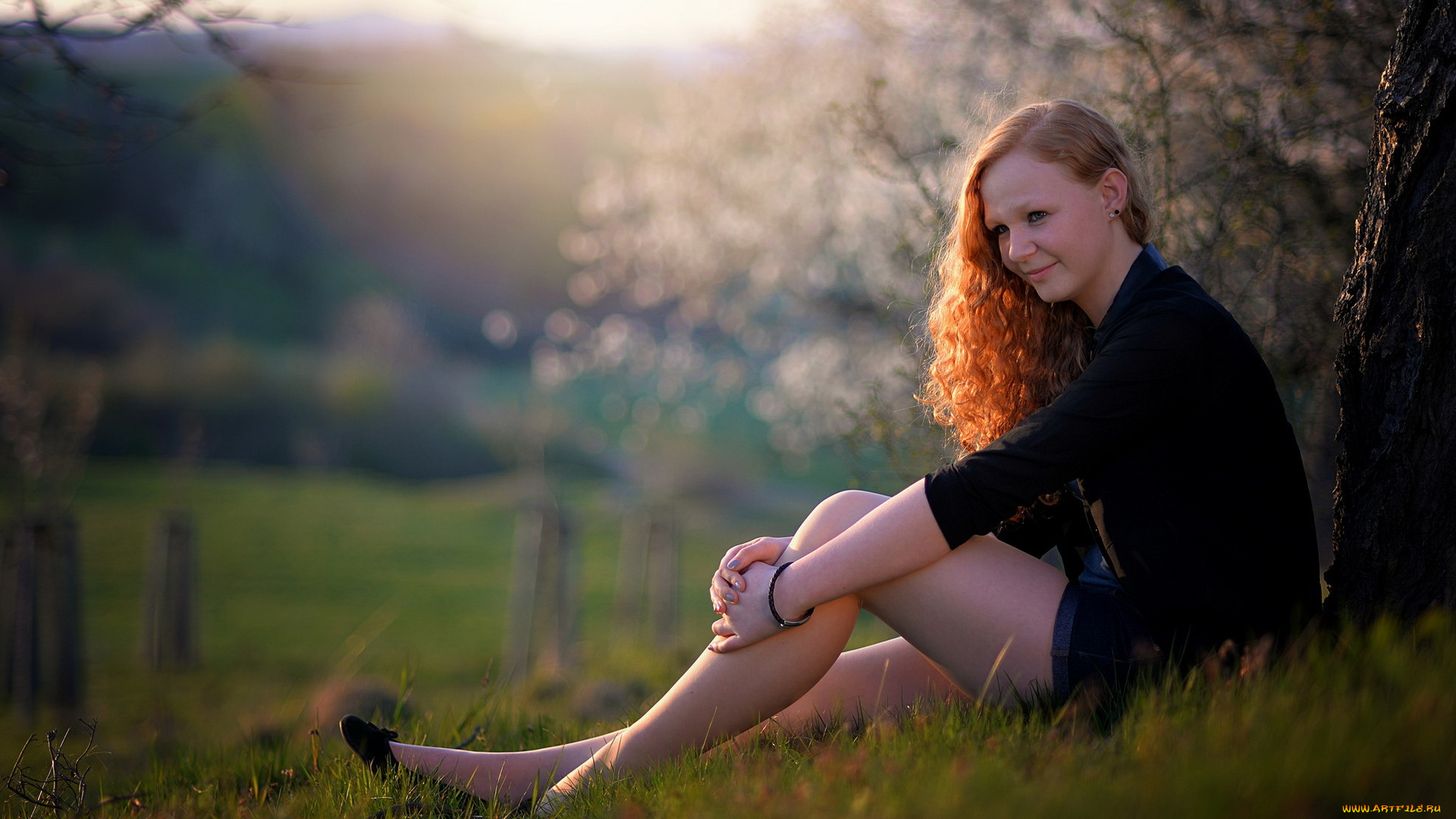 девушки, -unsort, , рыжеволосые, и, другие, девушка, портрет, лето