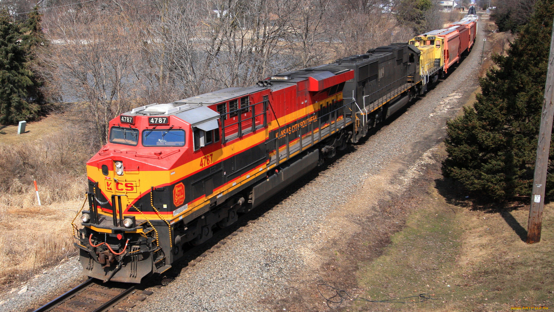 техника, поезда, железная, дорога, рельсы, локомотив, состав