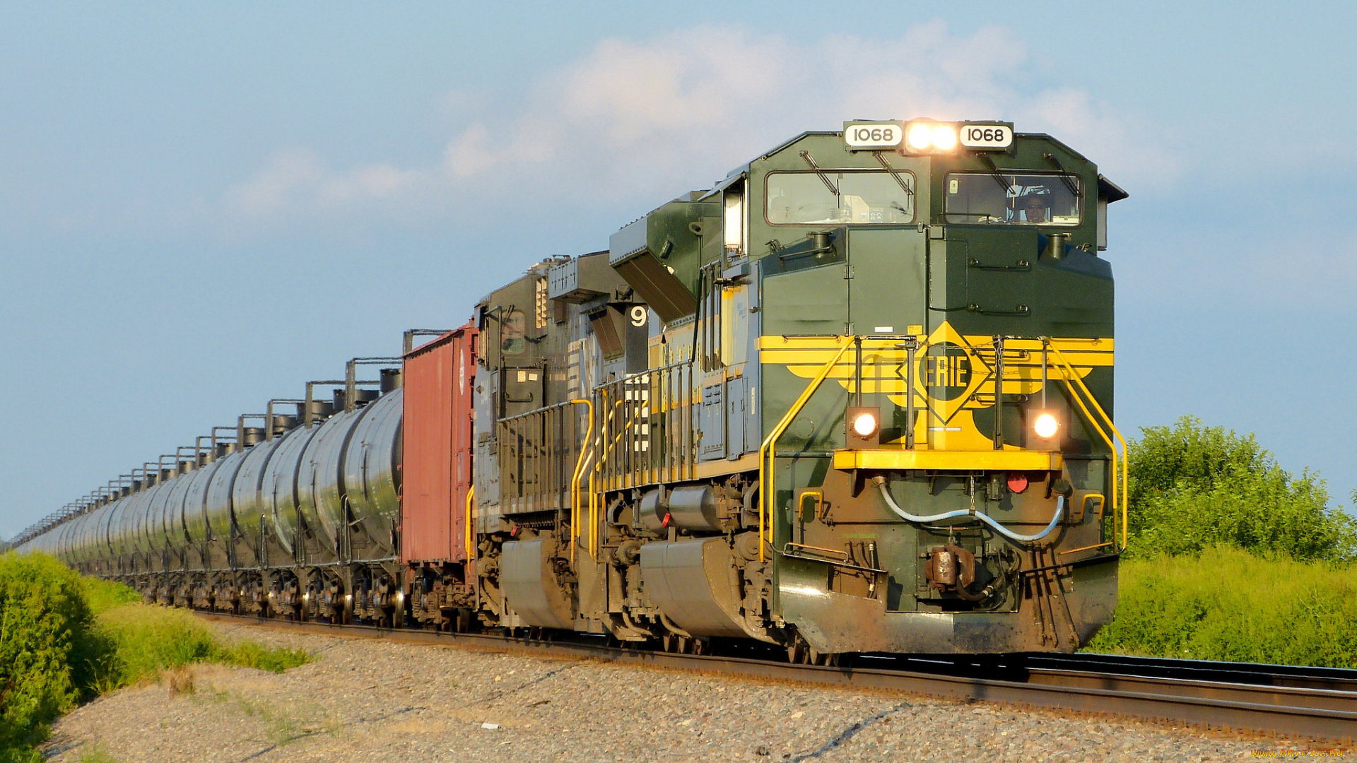 техника, поезда, железная, дорога, рельсы, локомотив, состав