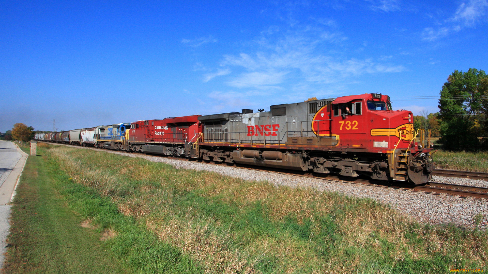 техника, поезда, железная, дорога, рельсы, локомотив, состав