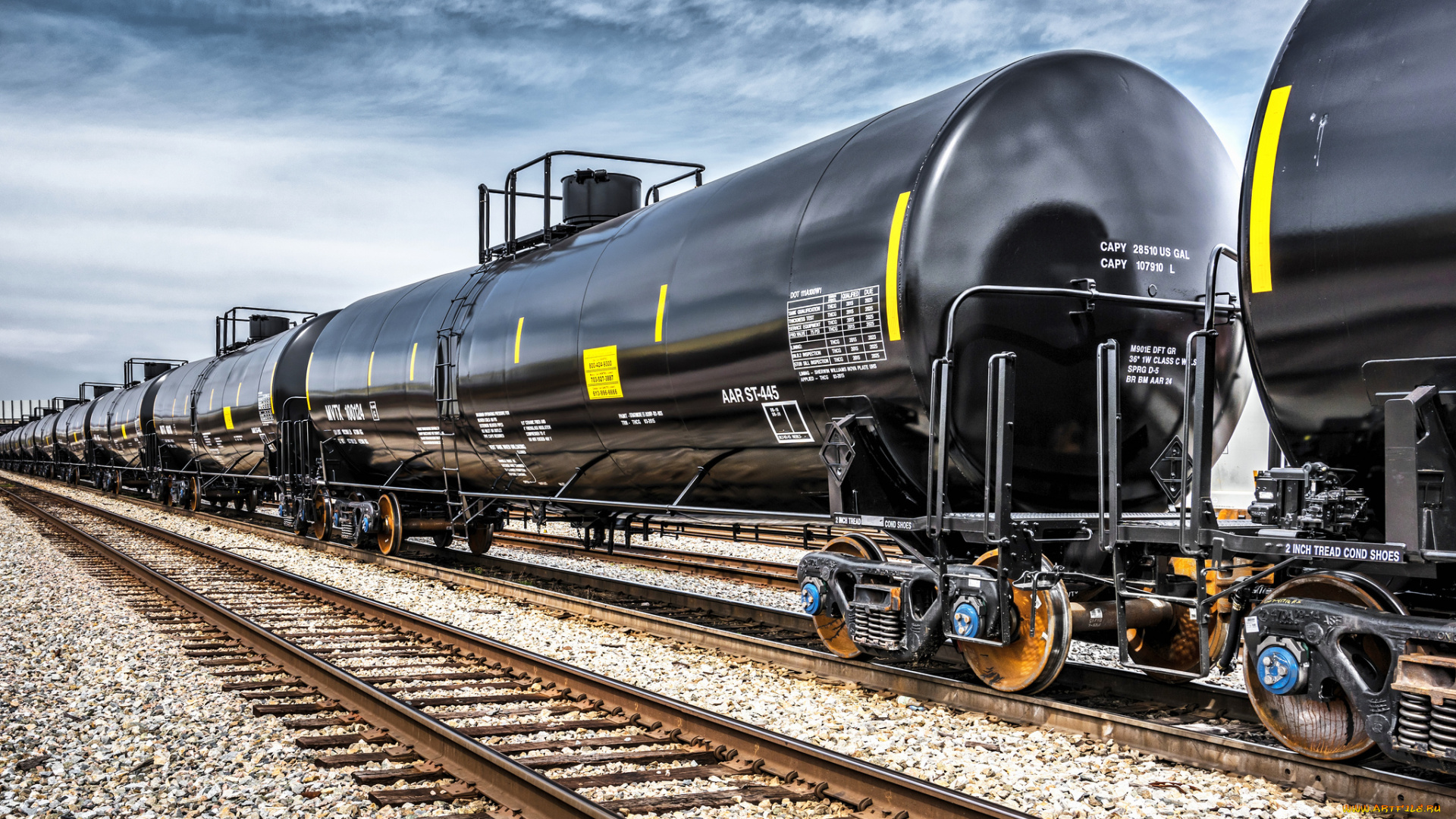 техника, вагоны, железная, дорога, рельсы, цистерны