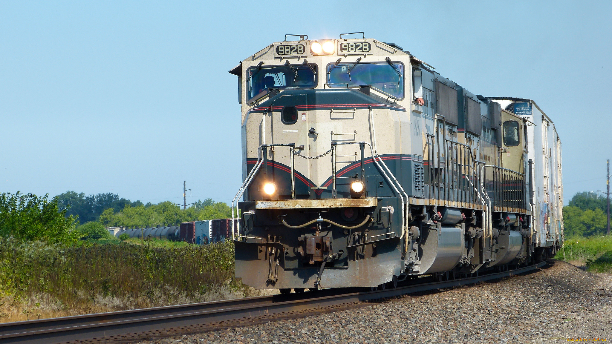 техника, поезда, состав, локомотив, железная, рельсы, дорога