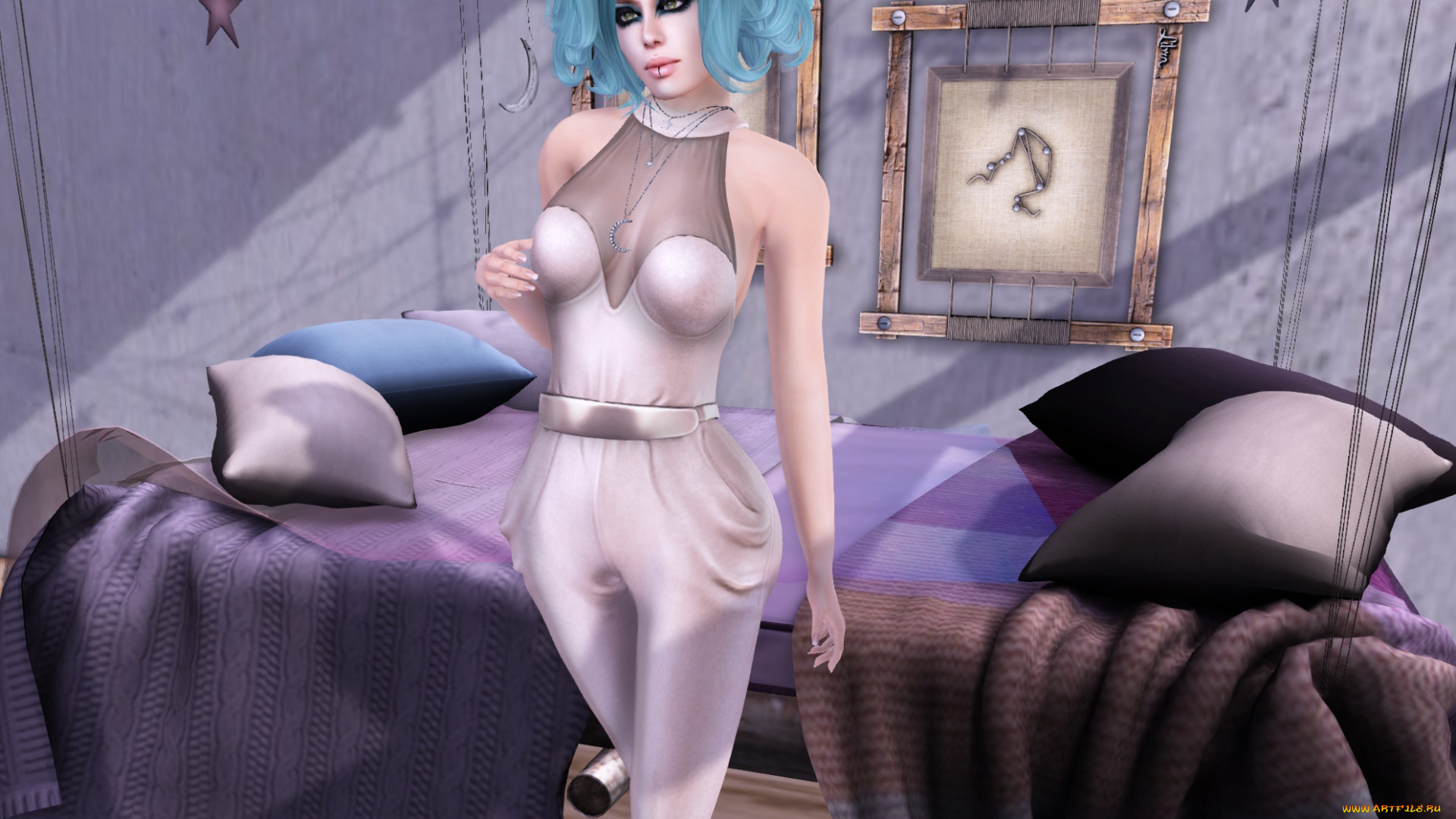 3д, графика, люди, , people, девушка, взгляд, фон