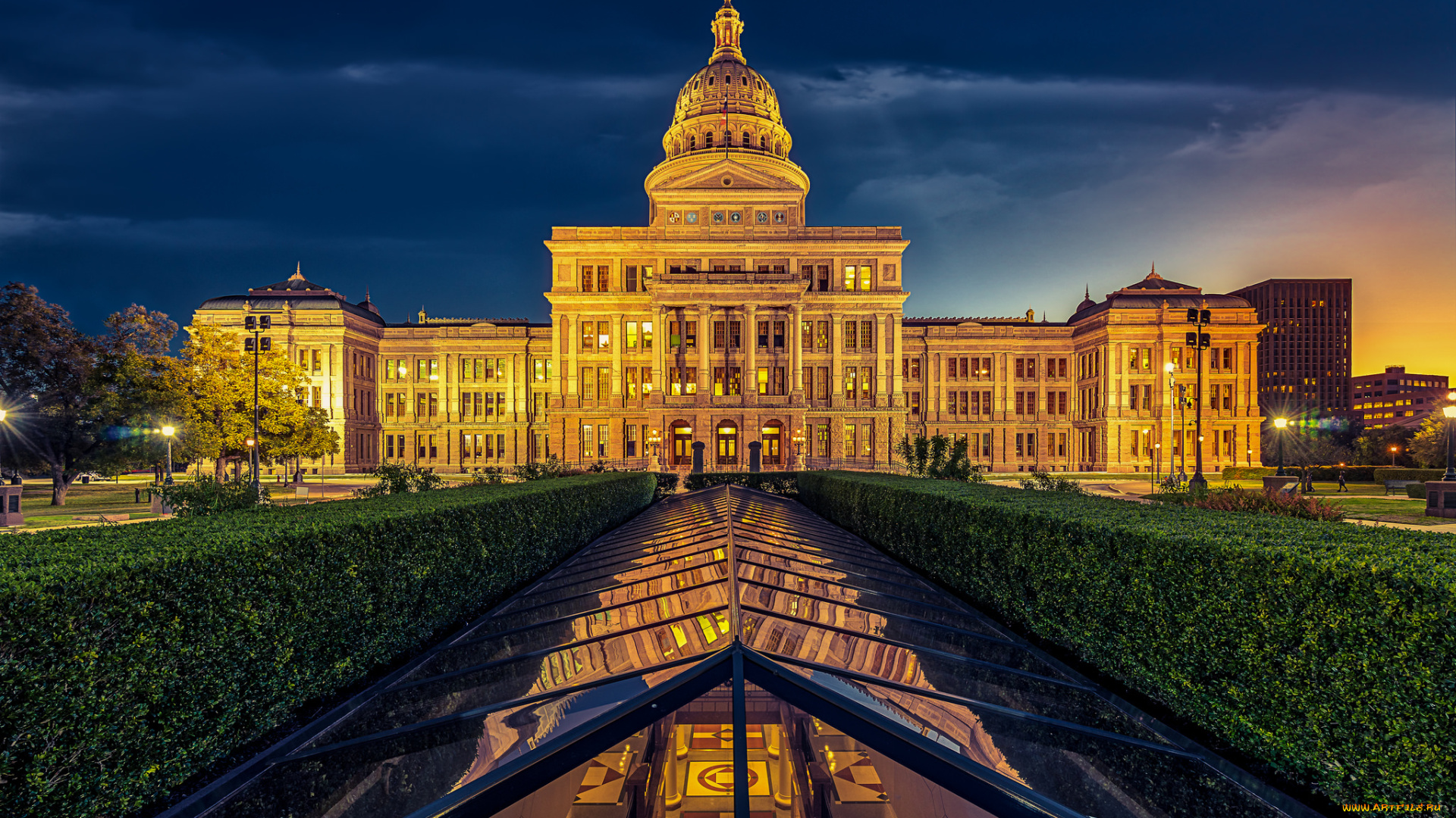 города, -, здания, , дома, ночь, огни