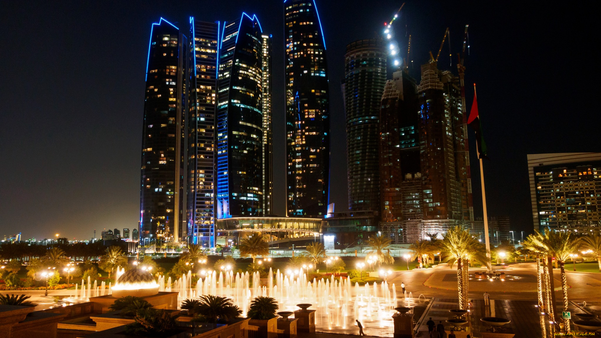 города, абу-даби, , оаэ, мегаполис