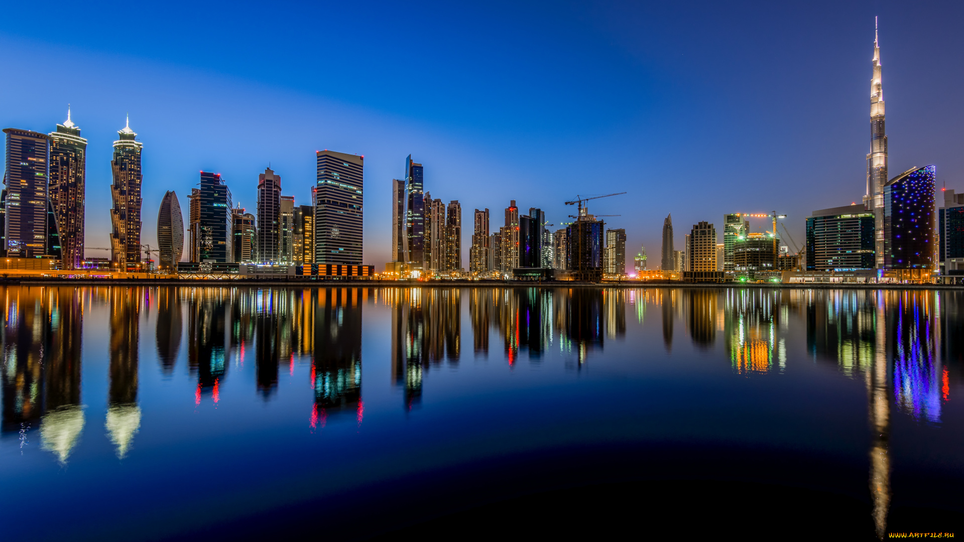 города, дубай, , оаэ, ночь, мегаполис