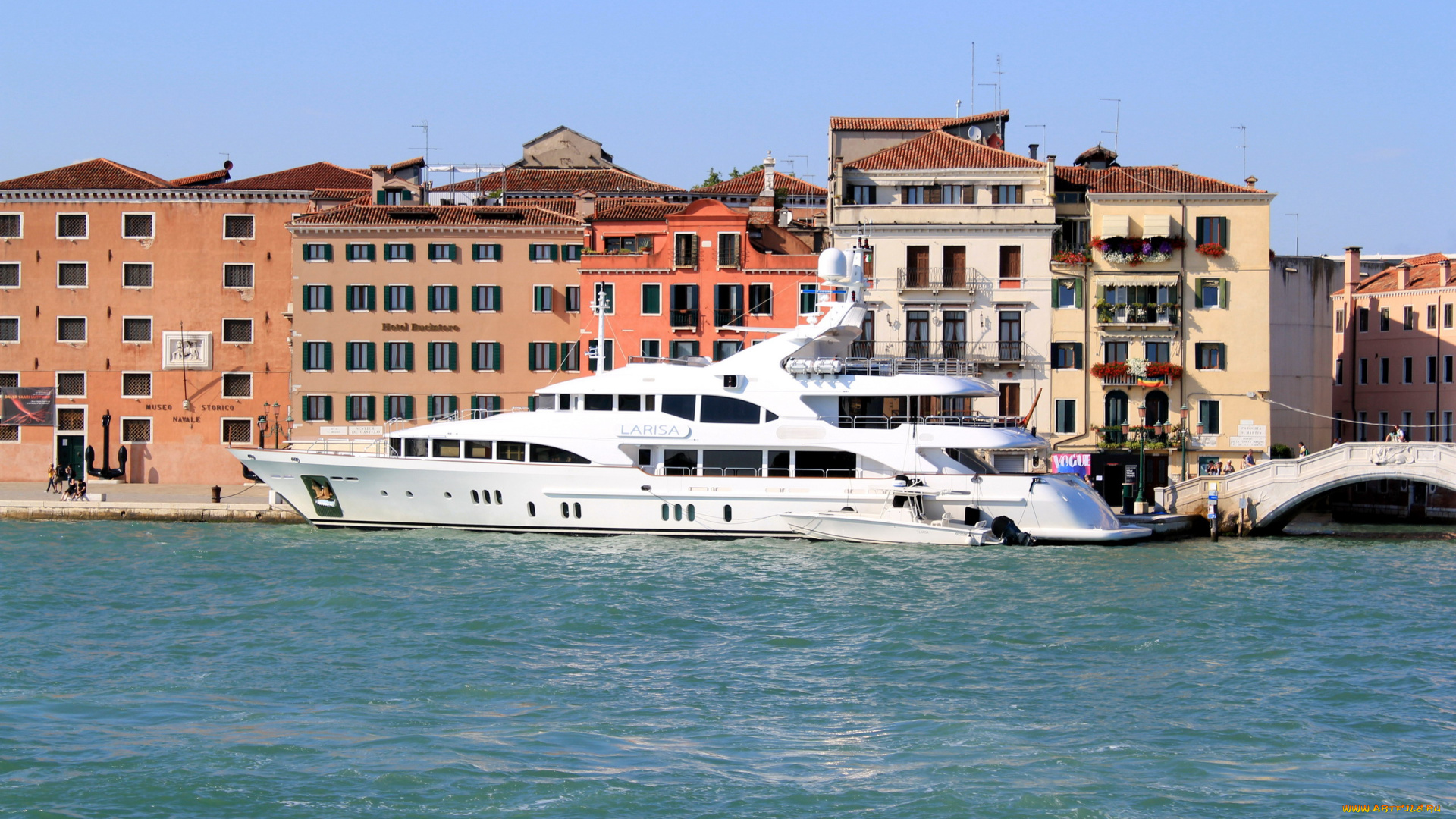 корабли, Яхты, арочный, мостик, здания