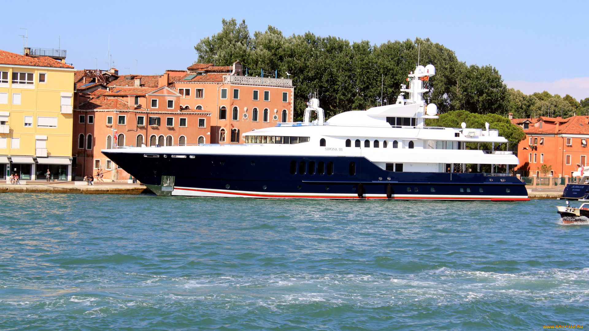 корабли, Яхты, вода, здания