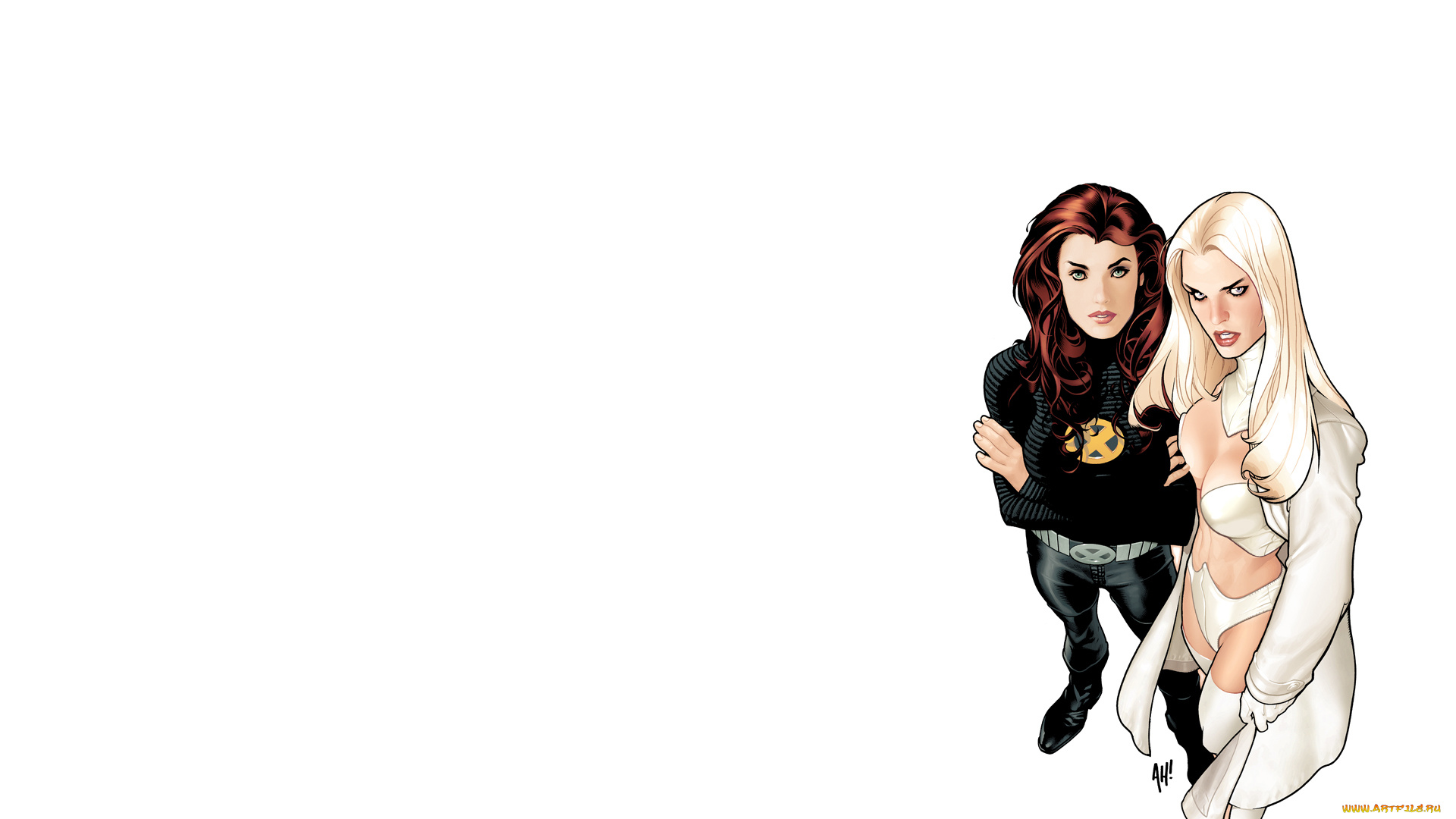 векторная, графика, девушки, , girls, фон, взгляд, девушки