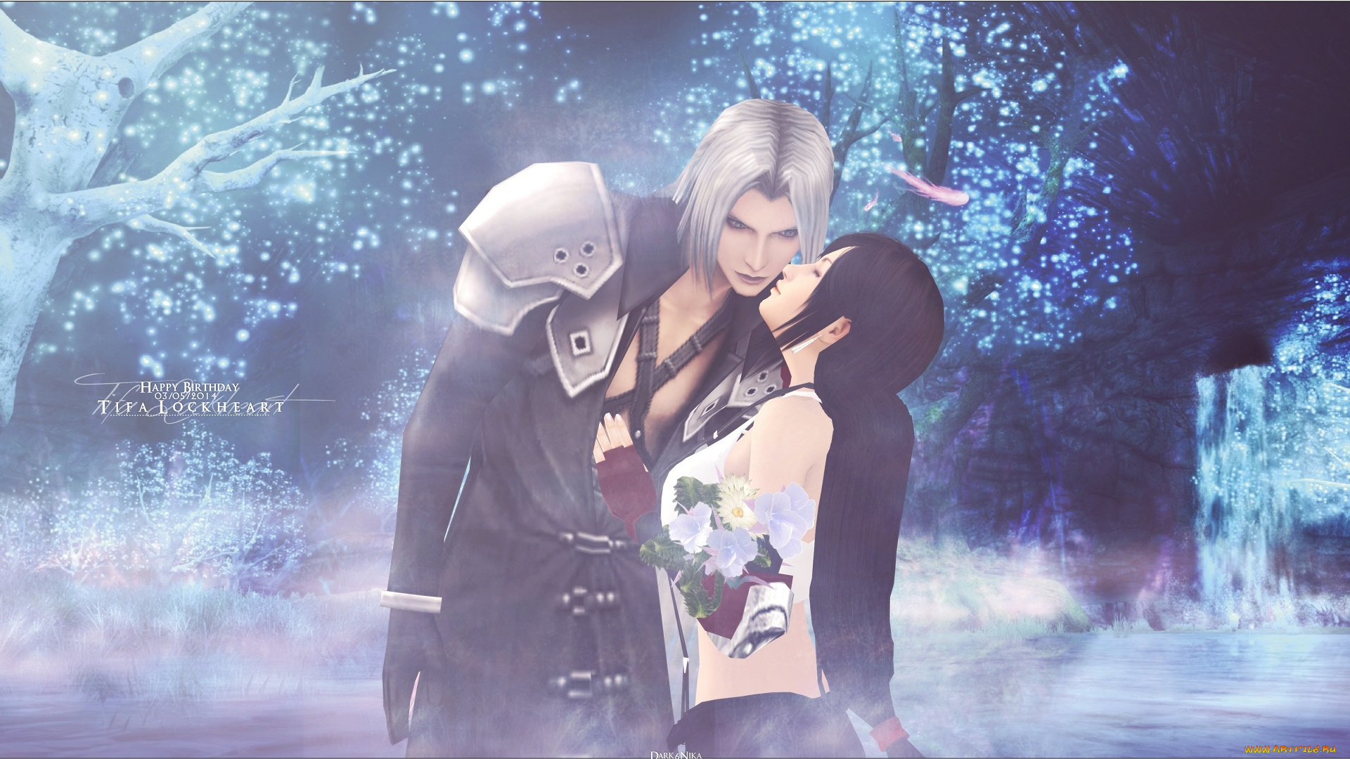 видео, игры, final, fantasy, vii, поцелуй, пара