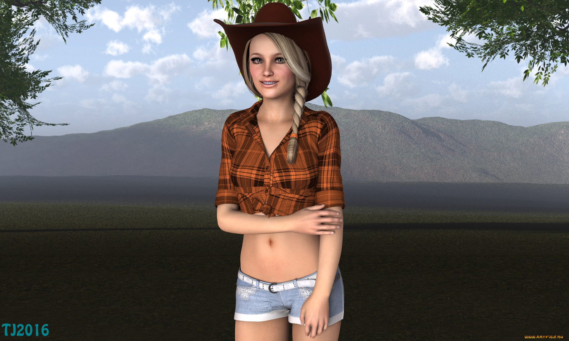 3д, графика, люди, , people, девушка, взгляд, фон