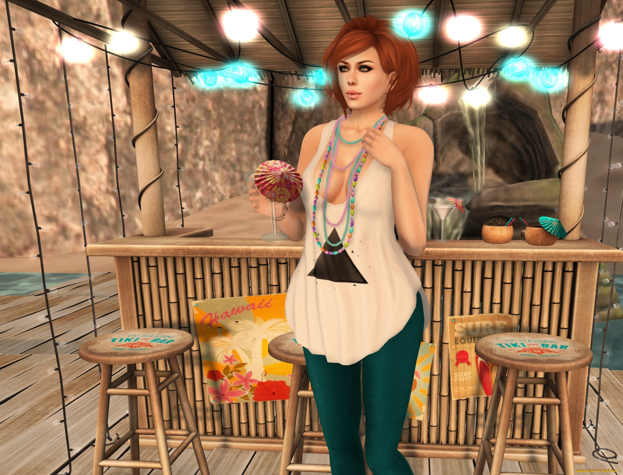 3д, графика, люди, , people, девушка, взгляд, фон, рыжая