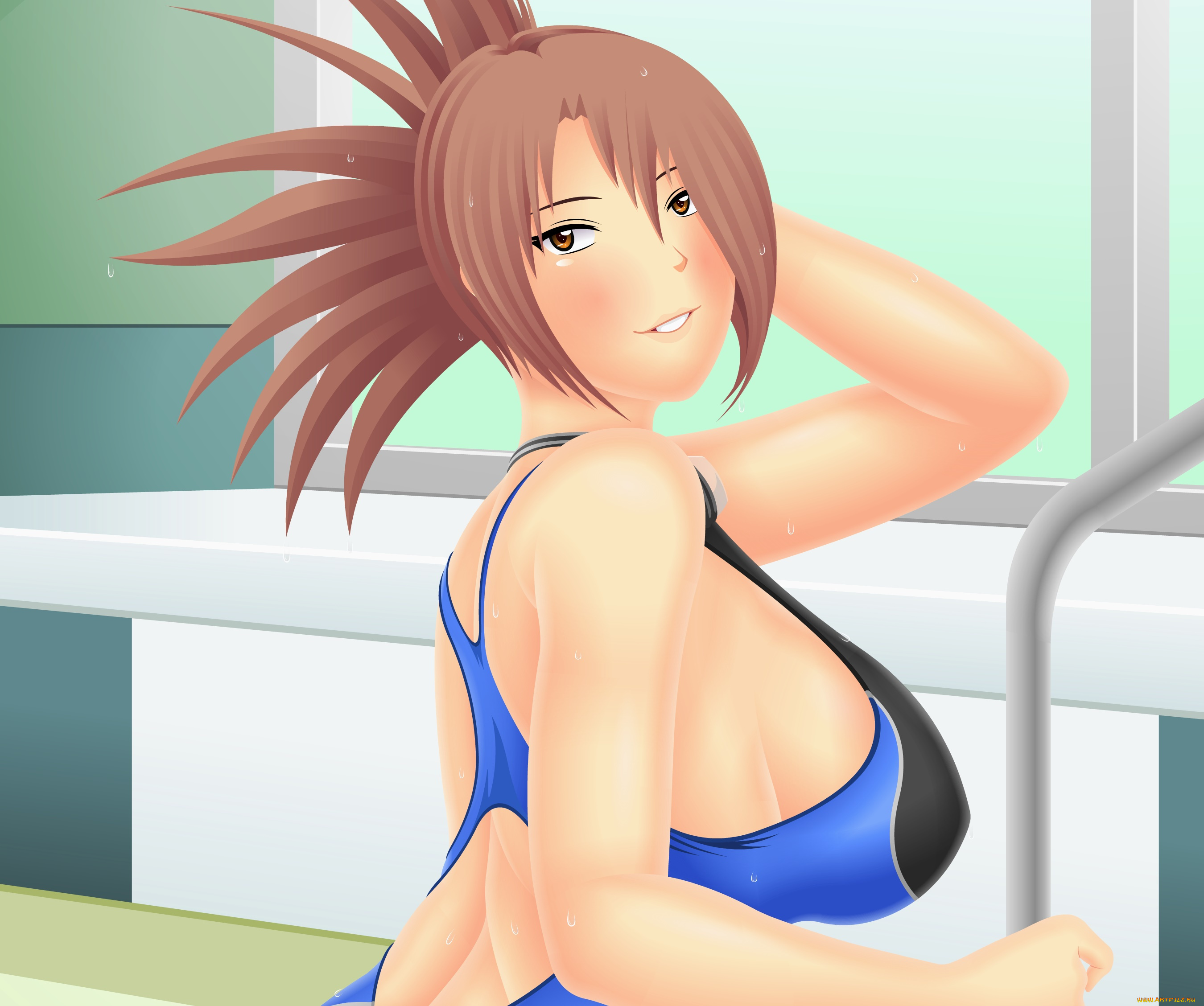 векторная, графика, девушки, , girls, фон, взгляд, девушка