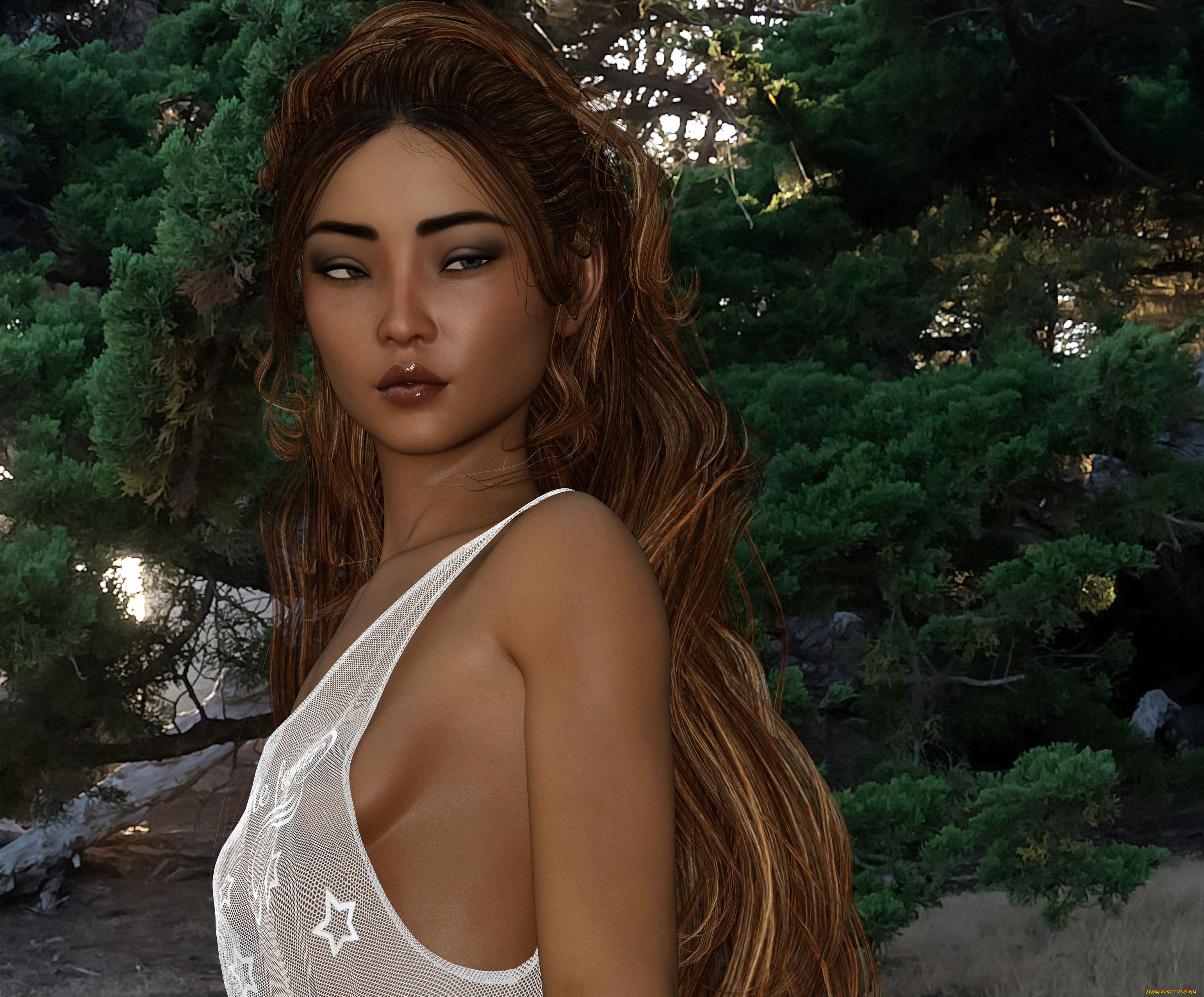 3д, графика, люди, , people, фон, взгляд, девушка