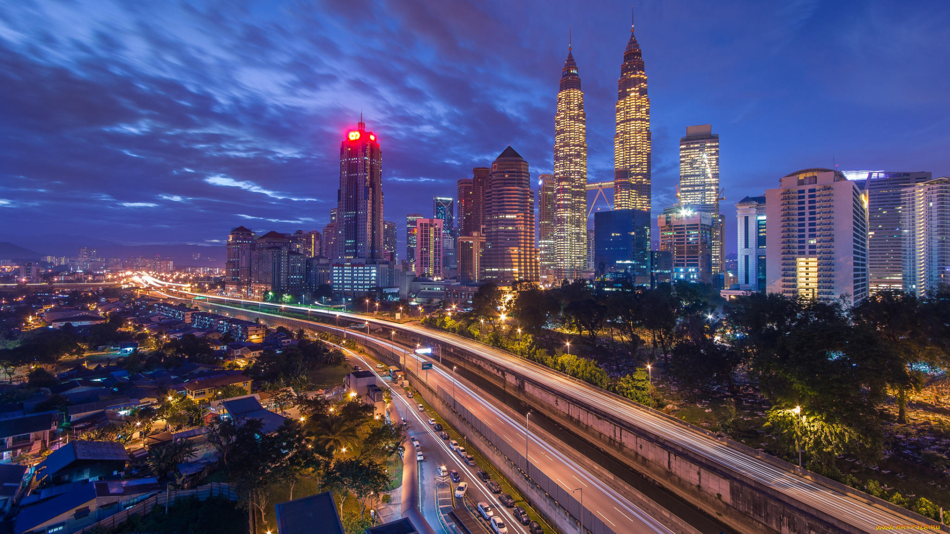 города, куала-лумпур, , малайзия, куала-лумпур, иллюминация, ночь, город