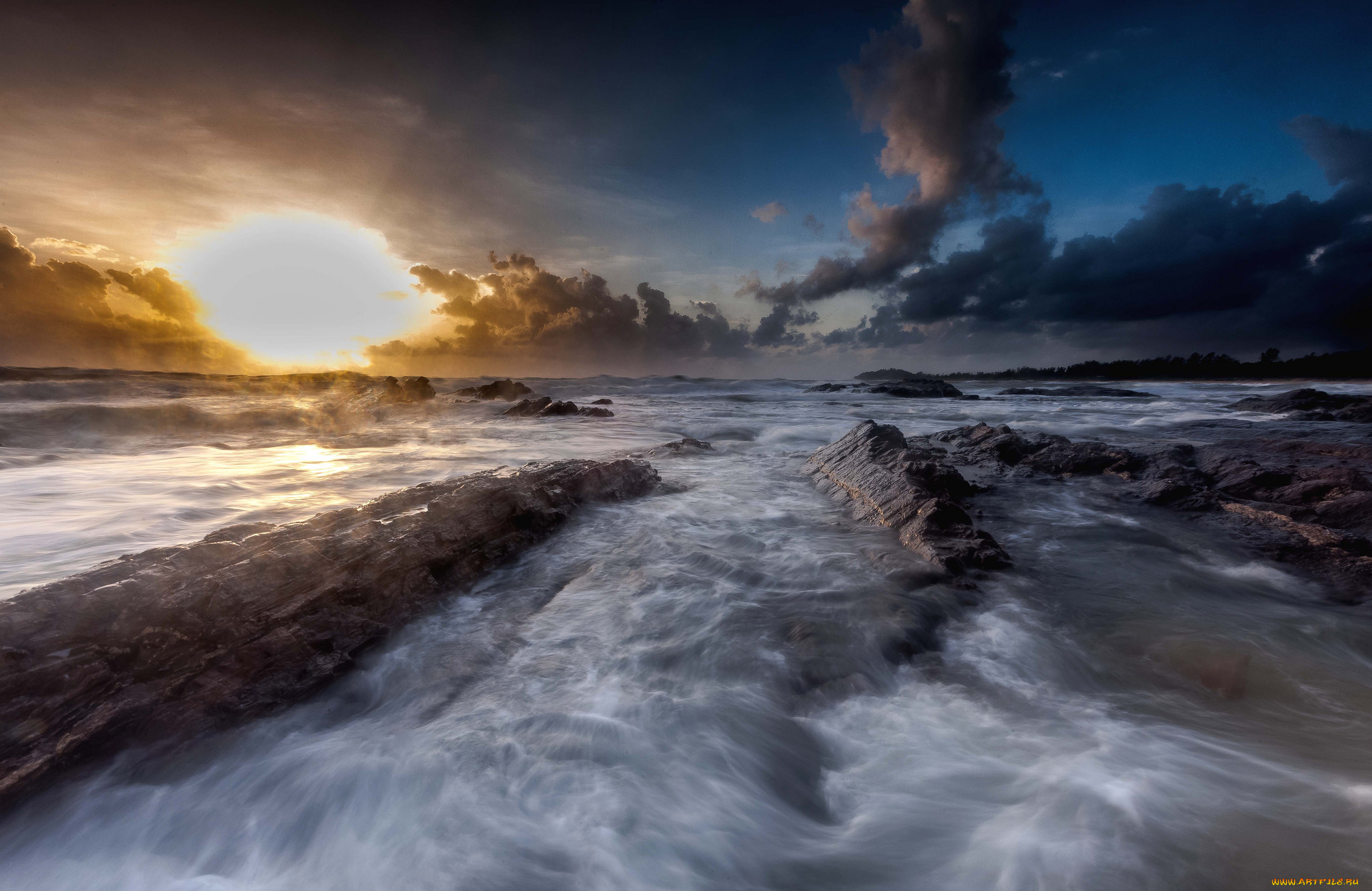 природа, побережье, берег, море