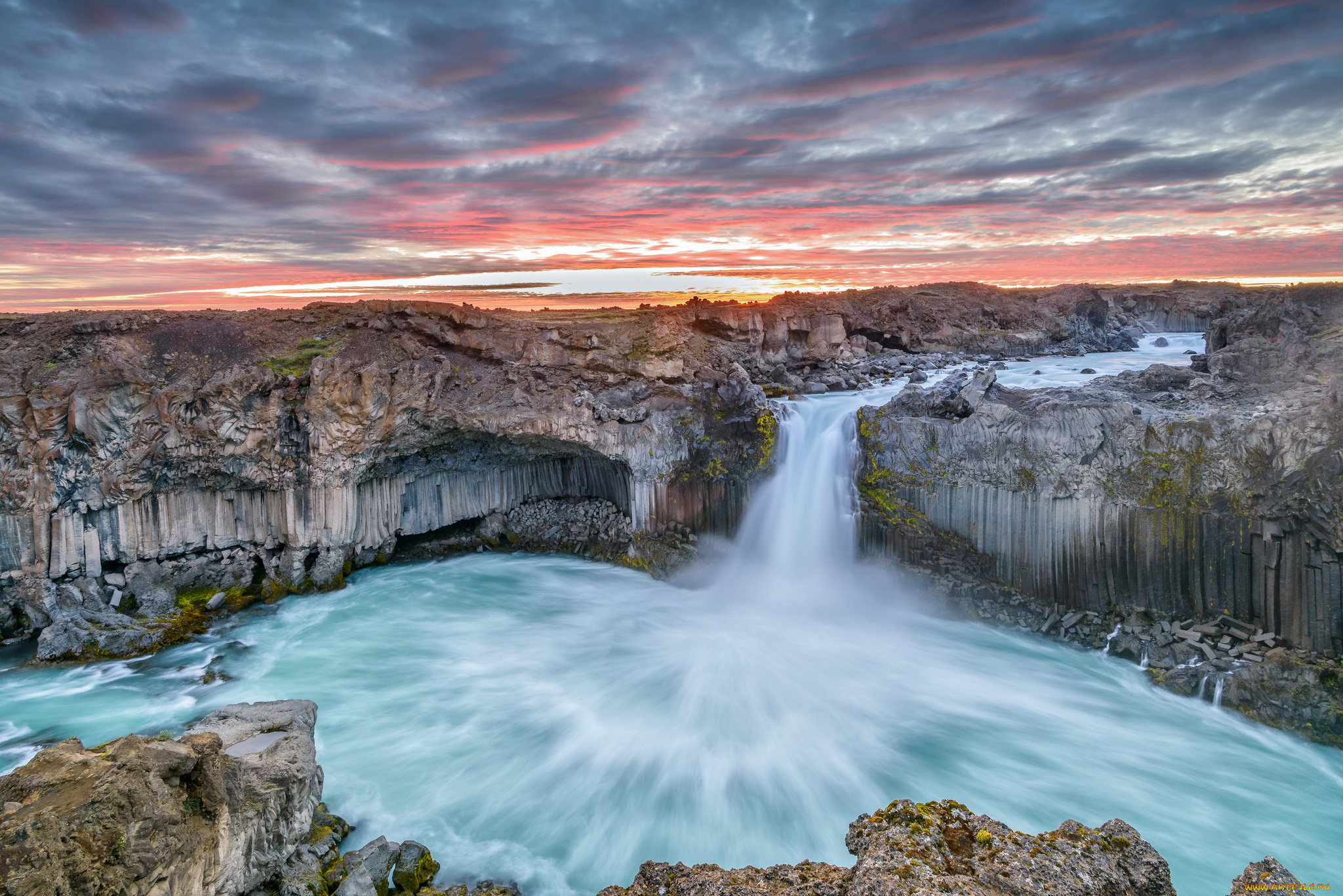 природа, водопады, река, водопад, лес