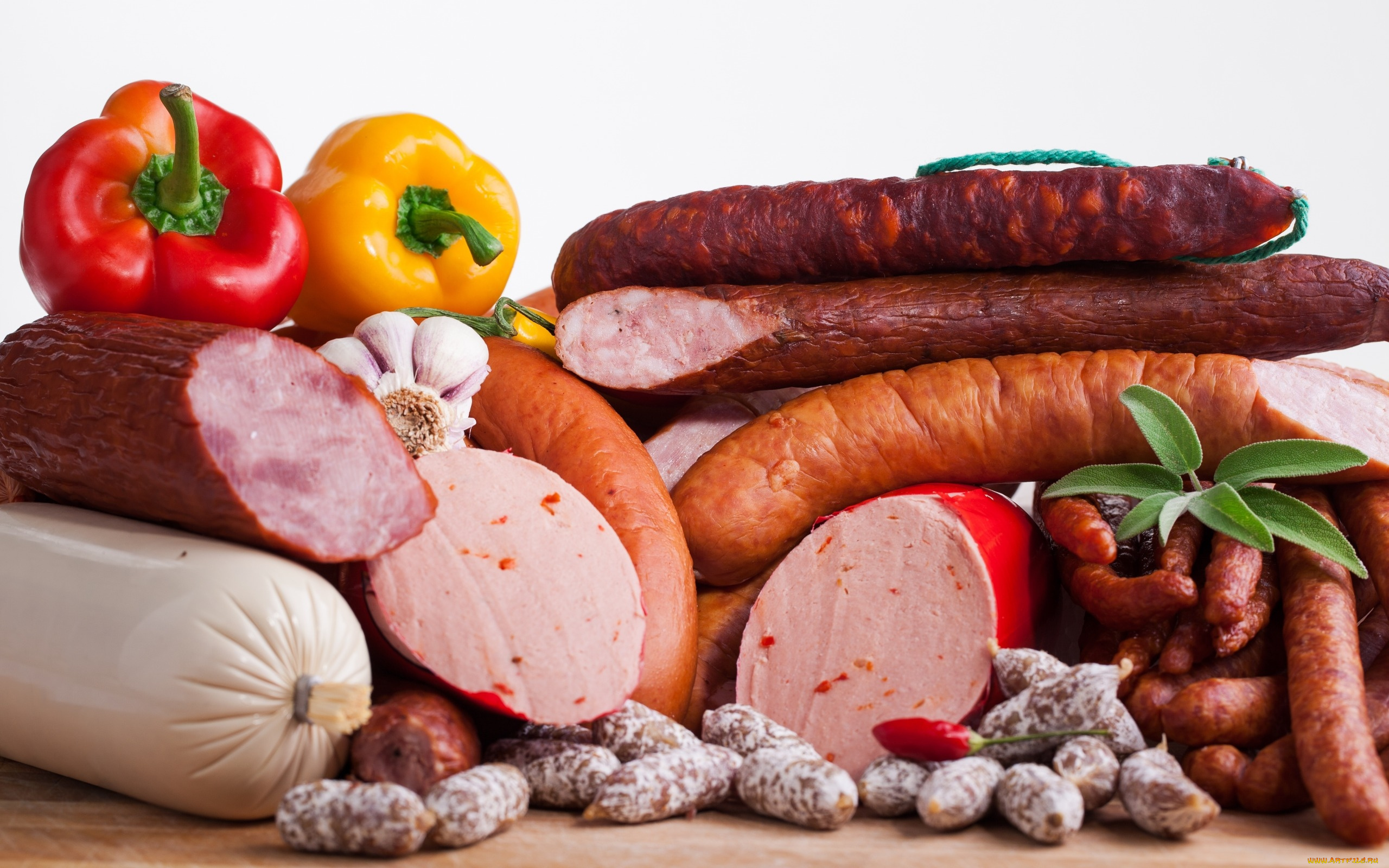 еда, колбасные, изделия, колбасы, перец