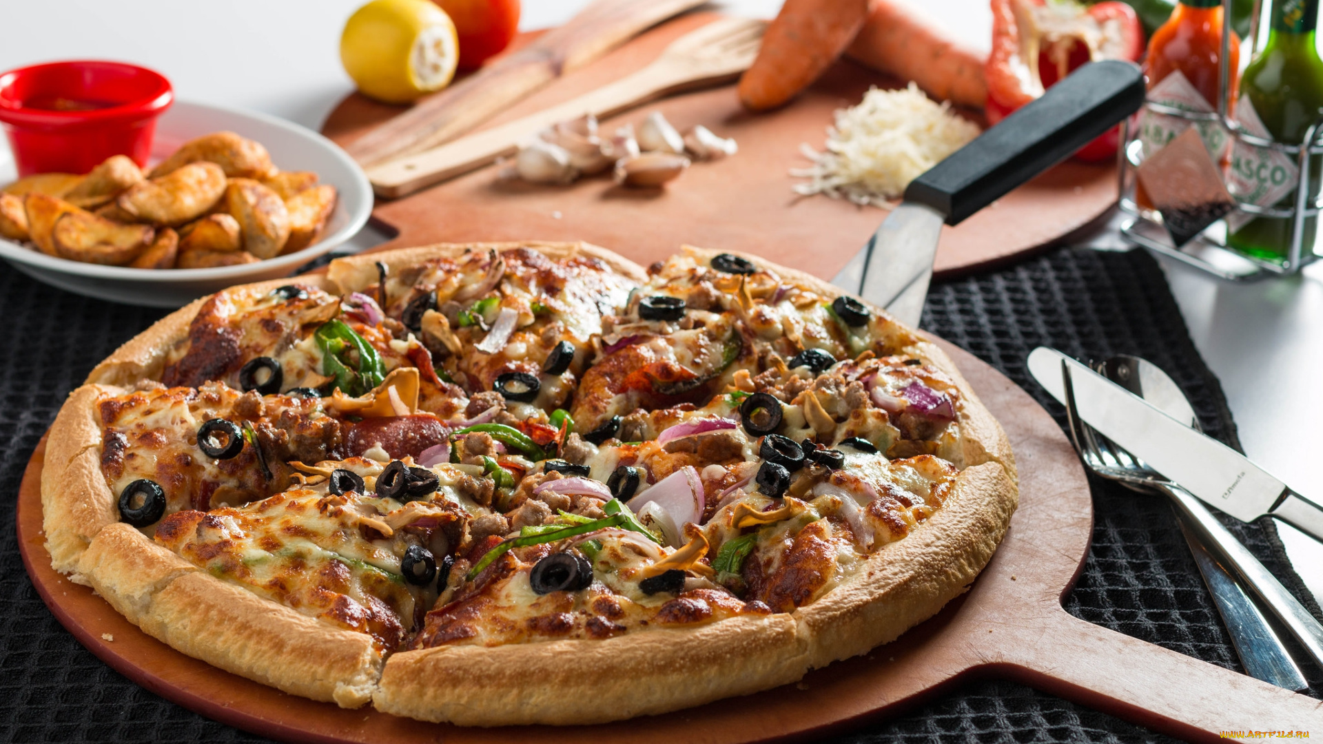 еда, пицца, снедь