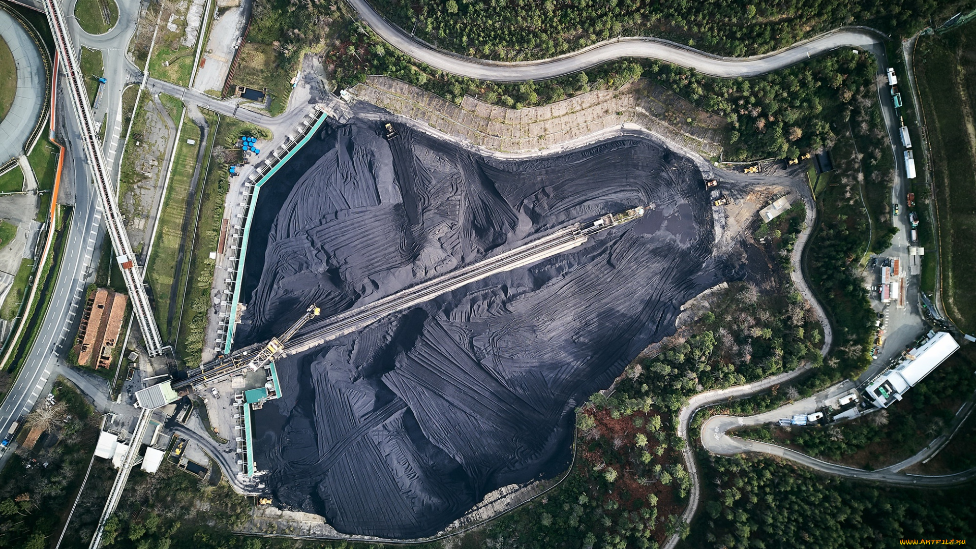 разное, сооружения, , постройки, угольный, разрез, добыча, полезных, ископаемых, wallhaven, с, высоты, птичьего, полета, минеральные, ресурсы