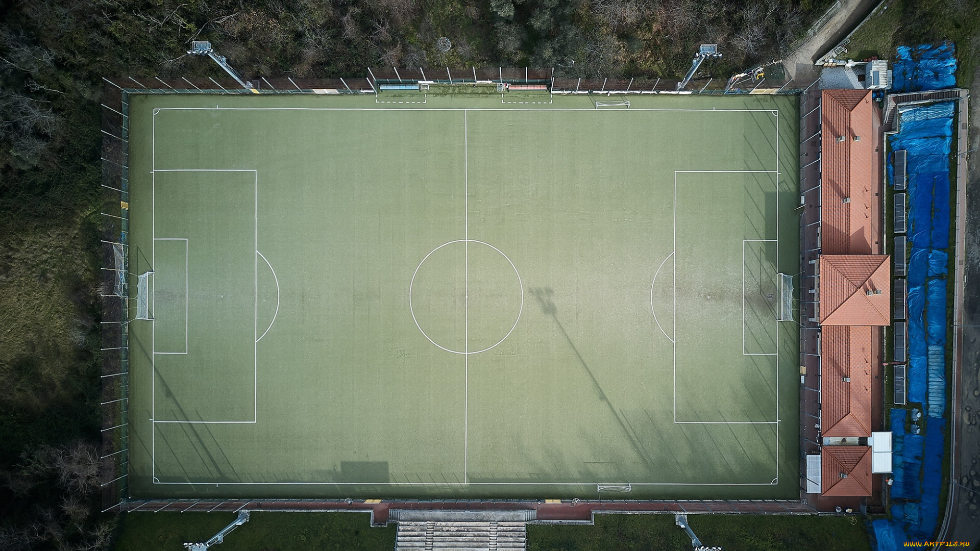 с, высоты, птичьего, полета, спорт, стадионы, вид, сверху, wallhaven, футбол, футбольное, поле