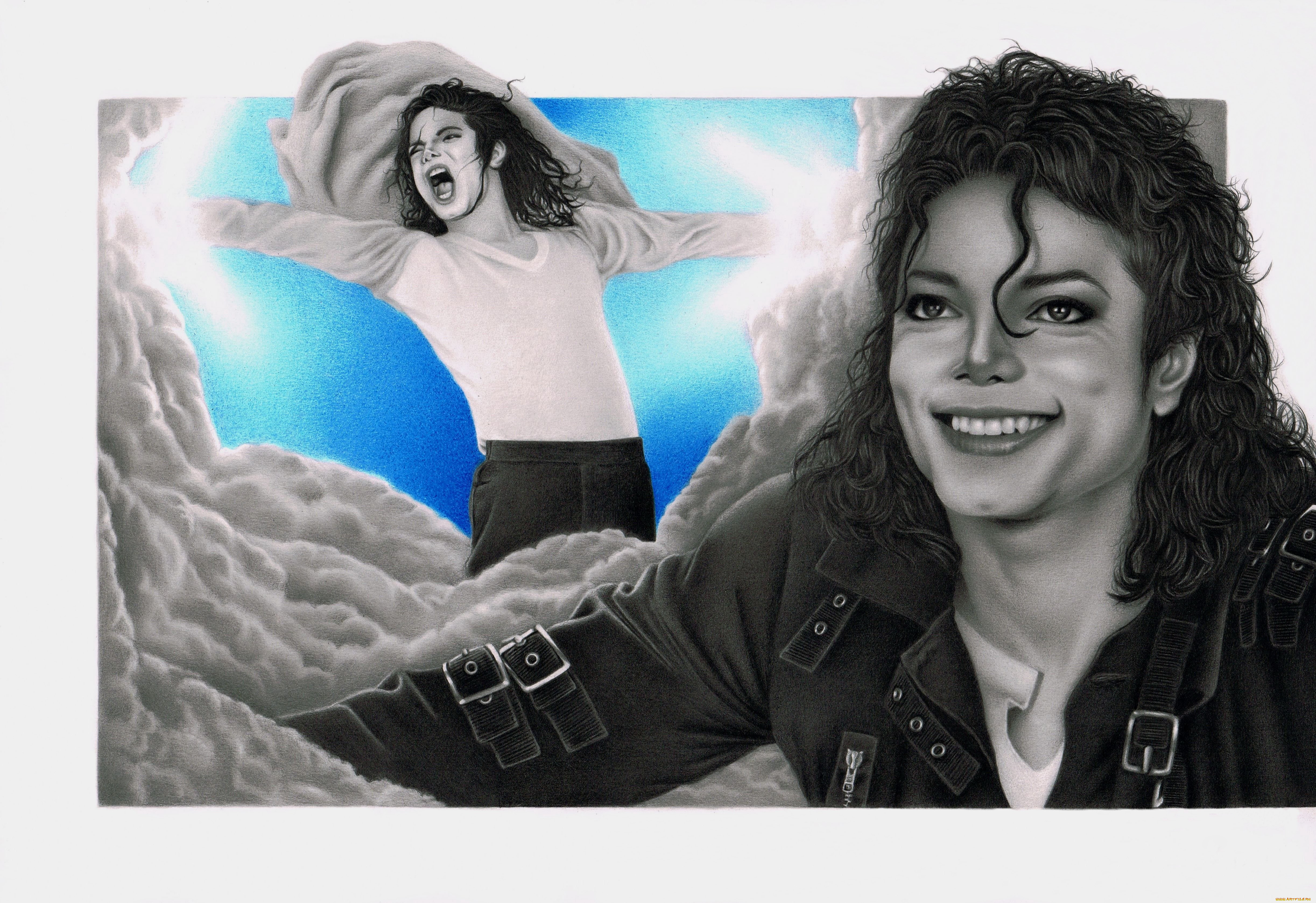 рисованное, люди, мужчина, фон, взгляд, улыбка