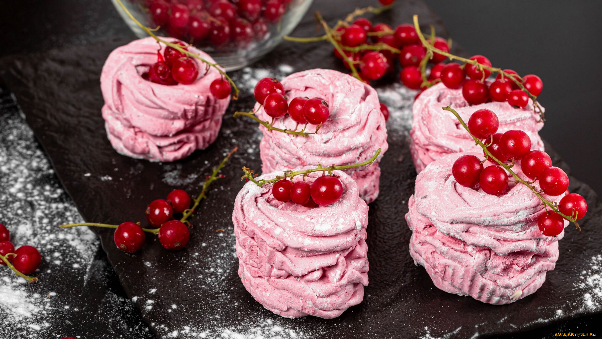 еда, мороженое, , десерты, десерт, красная, смородина