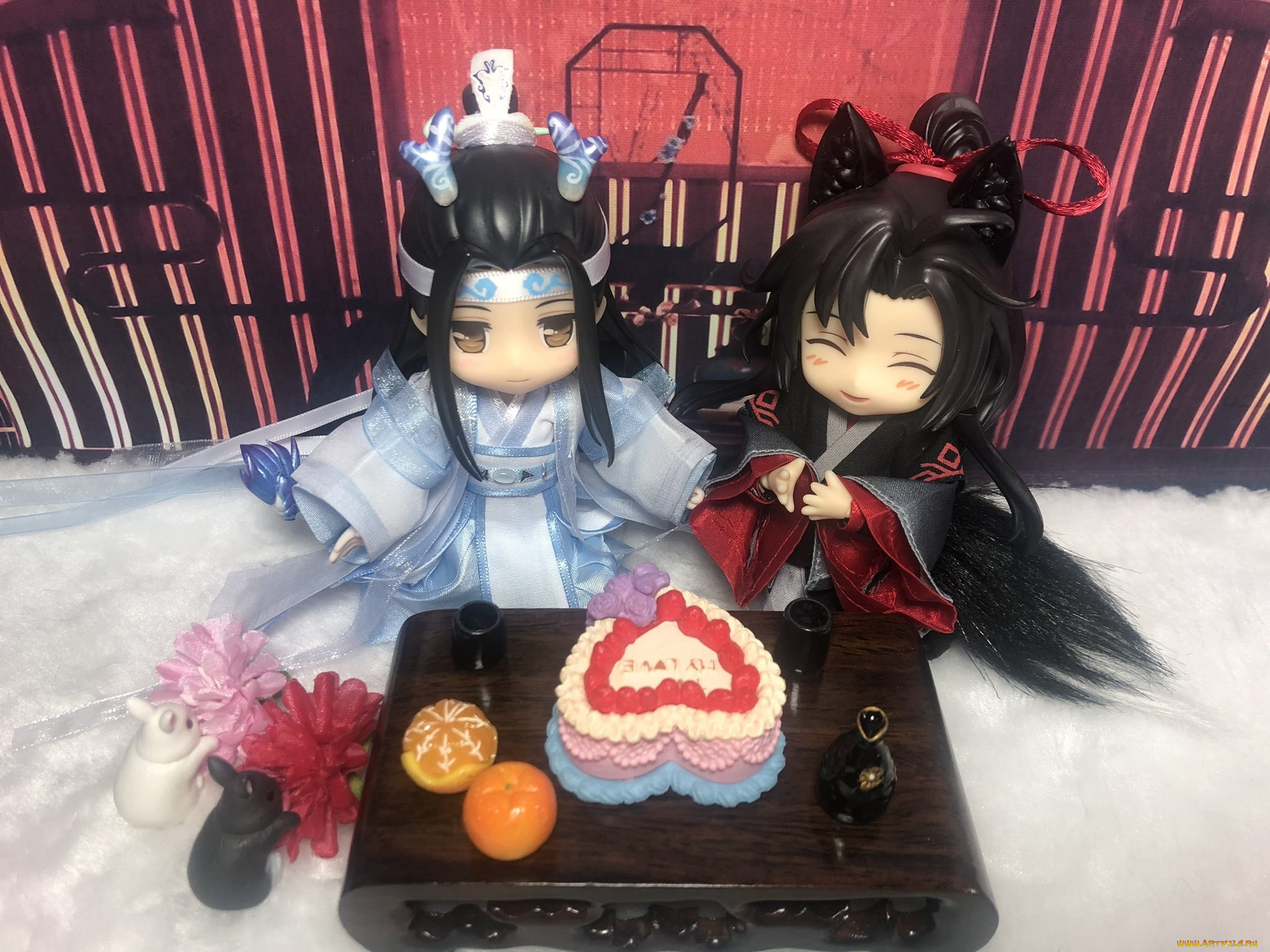 разное, игрушки, лань, ванцзи, вэй, усянь, куклы, дракон, лис, угощения