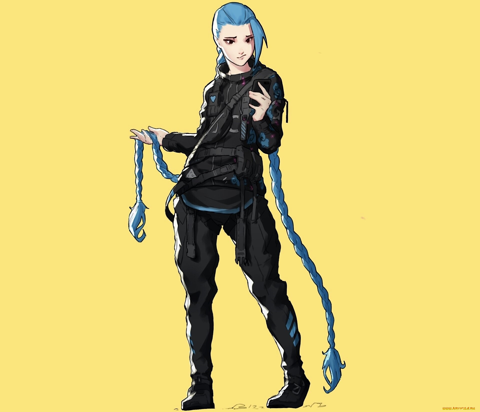 видео, игры, league, of, legends, jinx, косы