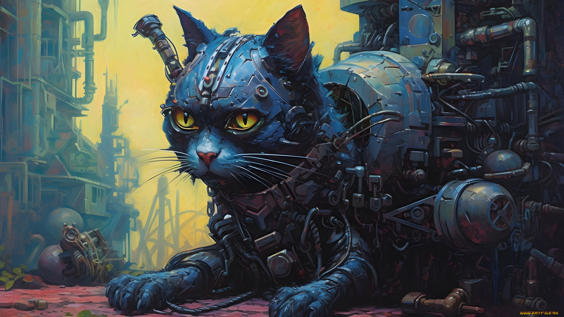 фэнтези, роботы, , киборги, , механизмы, животное, киборг