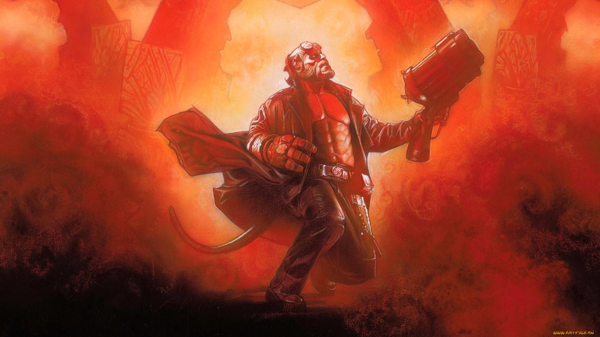 рисованное, кино, , мультфильмы, демон, оружие